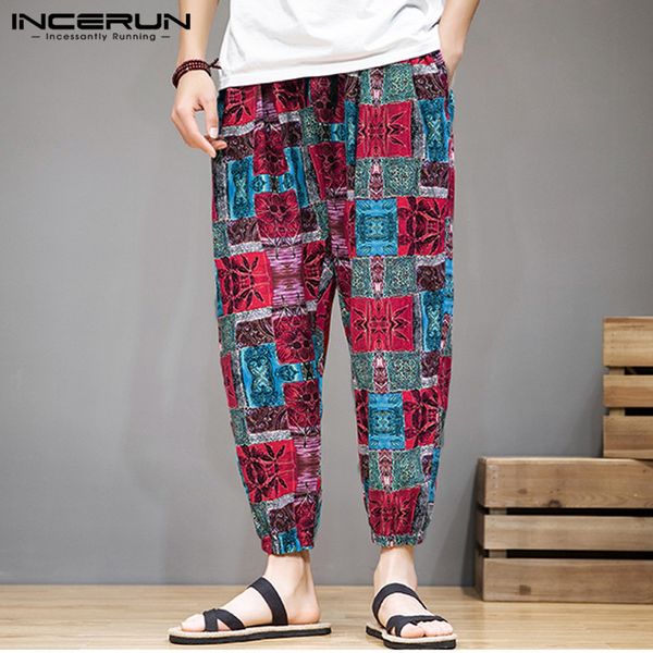 incerun cotton men casual pants printed joggers streetwear drawstring vintage chic harem pants 2020 leisure pantalones hombre, Black
incerun cotton men casual pants printed joggers streetwear drawstring vintage chic harem pants 2020 leisure pantalones hombre, Black