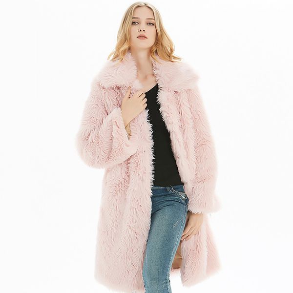 elegant long style faux fur coat women's 2019 winter luxury fluffy warm lapel trench coats fashion festival clothing streetwear, Black
elegant long style faux fur coat women's 2019 winter luxury fluffy warm lapel trench coats fashion festival clothing streetwear, Black