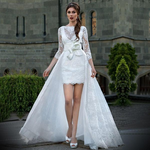 2019 new the bride turtleneck 3/4 sleeve satin unbacked lace wedding dress removable belt bridal gowns vestidos de fiesta, White
2019 new the bride turtleneck 3/4 sleeve satin unbacked lace wedding dress removable belt bridal gowns vestidos de fiesta, White