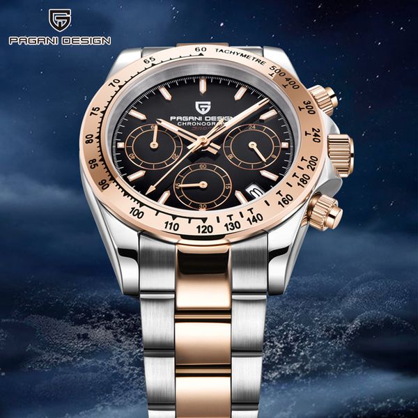 pagani design business mens watch sports chronograph stainless steel 100m waterproof male for watches relogio masculino, Slivery;brown
pagani design business mens watch sports chronograph stainless steel 100m waterproof male for watches relogio masculino, Slivery;brown