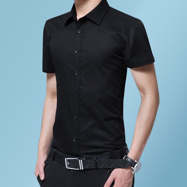 trend business slim korean handsome inch shirt professional dress handsome summer men's shirt, White;black
trend business slim korean handsome inch shirt professional dress handsome summer men's shirt, White;black