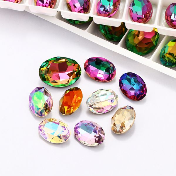 huaichuan 6x8mm/10pcs colorful rhinestone crystal glue on stone nail decoration loose bead diy nail art clothing accessories, Silver;gold
huaichuan 6x8mm/10pcs colorful rhinestone crystal glue on stone nail decoration loose bead diy nail art clothing accessories, Silver;gold