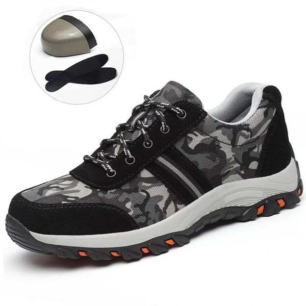 summer breathable men's safety shoes 2019 fashion camouflage men's boots steel head anti-smashing anti-piercing work boots, Black
summer breathable men's safety shoes 2019 fashion camouflage men's boots steel head anti-smashing anti-piercing work boots, Black