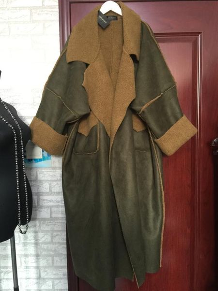 2017 female new autumn and winter high imitation fur one piece ultra long loose plus plus size trench large lapel outerwear, Tan;black
2017 female new autumn and winter high imitation fur one piece ultra long loose plus plus size trench large lapel outerwear, Tan;black