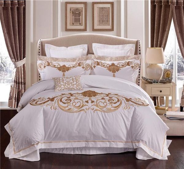 100s egyptian cotton king size royal bedding sets oriental embroidery white l bed sheet duvet cover set pillow
100s egyptian cotton king size royal bedding sets oriental embroidery white l bed sheet duvet cover set pillow
