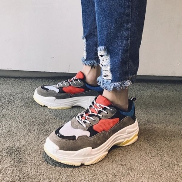 harajuku fashion chunky sneakers women runway mixed colors v design sole shoes round toe leisure shoes mesh patchwork dad, Black
harajuku fashion chunky sneakers women runway mixed colors v design sole shoes round toe leisure shoes mesh patchwork dad, Black
