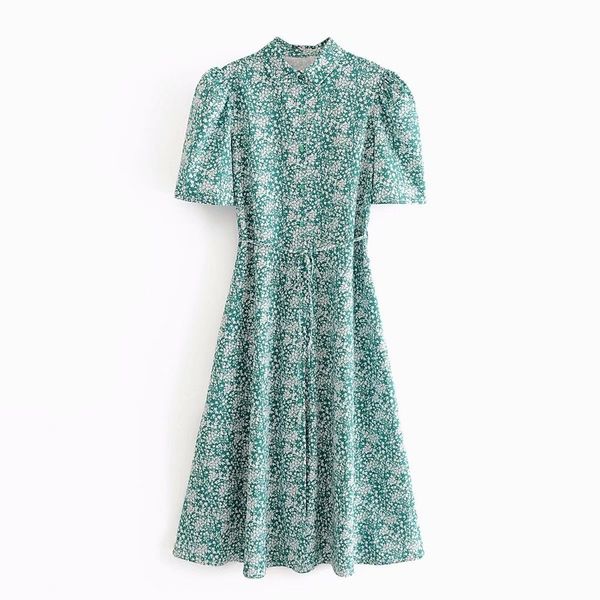 women long summer dresses 2020 new fashion mid-calf tiny floral prints dress, Black;gray
women long summer dresses 2020 new fashion mid-calf tiny floral prints dress, Black;gray