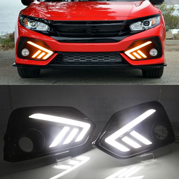 1 pair for honda civic 10th hatchback 2016 2017 2018 2019 2020 led drl daytime running lights with yellow turn signal fog lamp
1 pair for honda civic 10th hatchback 2016 2017 2018 2019 2020 led drl daytime running lights with yellow turn signal fog lamp