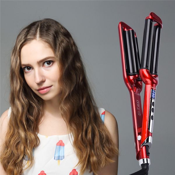 triple barrel lcd digital hair curler ceramic curling iron hair wavy tool 3 barrels deep waver curling wand styling tools
triple barrel lcd digital hair curler ceramic curling iron hair wavy tool 3 barrels deep waver curling wand styling tools