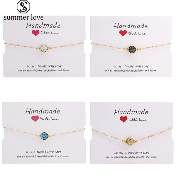 handmade crystal round druzy bracelets natural resin stone gold copper chain bracelets bangles for women girl summer jewelry gifts 2019, Black
handmade crystal round druzy bracelets natural resin stone gold copper chain bracelets bangles for women girl summer jewelry gifts 2019, Black