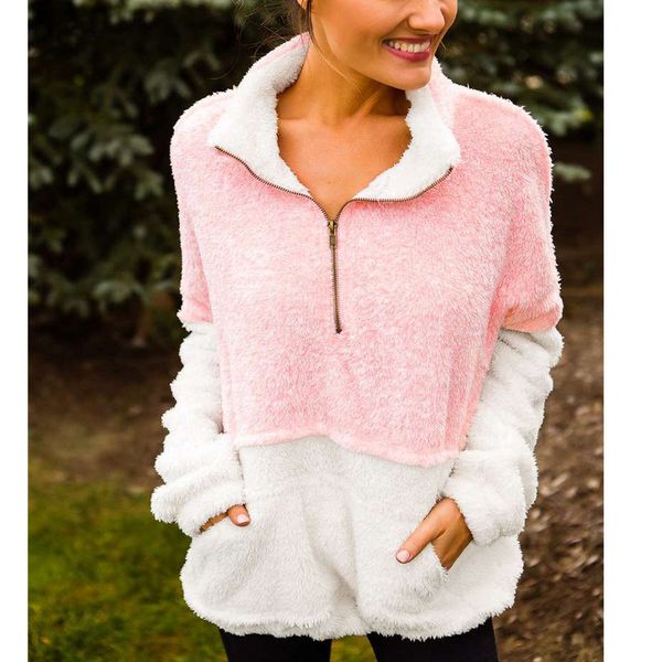 women fleece coat autumn and winter oversized coat fashion pocket zipper blouse plush jacket round neck warm winter pullover
women fleece coat autumn and winter oversized coat fashion pocket zipper blouse plush jacket round neck warm winter pullover
