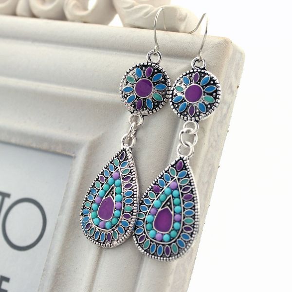 rhinestone national wind fashion color drop earrings fashion earrings wholesale, Silver
rhinestone national wind fashion color drop earrings fashion earrings wholesale, Silver