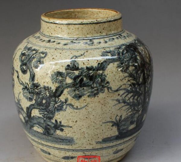imitation of blue and white pine and bamboo plum jars of ming dynasty jingdezhen ceramics old porcelain antique antique collection home deco
imitation of blue and white pine and bamboo plum jars of ming dynasty jingdezhen ceramics old porcelain antique antique collection home deco