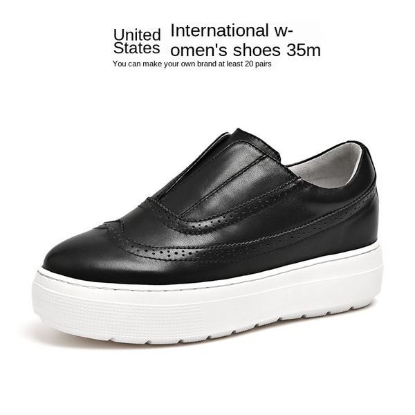 2019 small white genuine leather platform shoe cloth with thick locke loafers deep mouth single shoes female flat bottom, Black
2019 small white genuine leather platform shoe cloth with thick locke loafers deep mouth single shoes female flat bottom, Black