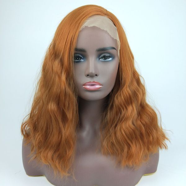 18inches synthetic lace front wig long golden orange wigs for black women wave hair female peruca frontal kinky curly lacewig
18inches synthetic lace front wig long golden orange wigs for black women wave hair female peruca frontal kinky curly lacewig
