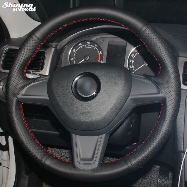 shining wheat hand-stitched black leather steering wheel cover for 2014 2015 2016
shining wheat hand-stitched black leather steering wheel cover for 2014 2015 2016