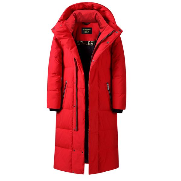 2019 winter new style men's long warm down jacket fashion long knee over thick white duck down jacket brand men's clothing, Black
2019 winter new style men's long warm down jacket fashion long knee over thick white duck down jacket brand men's clothing, Black