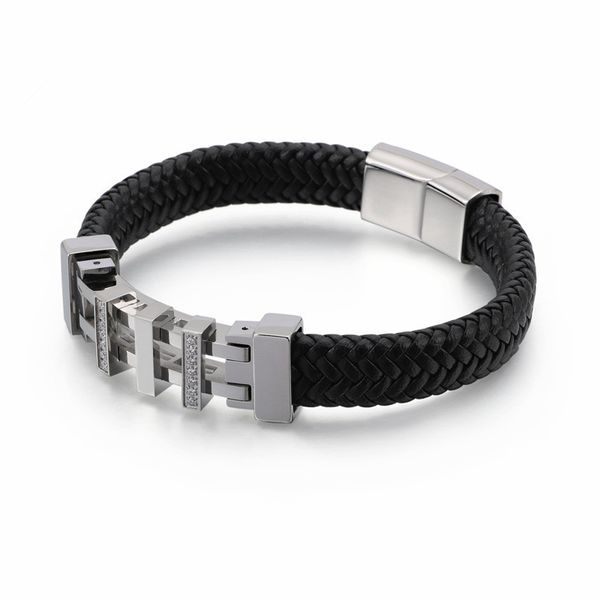 210mm stainless steel geometric charm bracelet men vintage leather wrap bracelets male jewelry accessories, Golden;silver
210mm stainless steel geometric charm bracelet men vintage leather wrap bracelets male jewelry accessories, Golden;silver