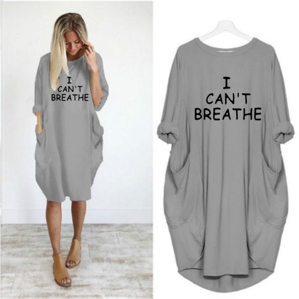 i can't breathe women letter printed dresses fashion designer ladies dresses casual loose long sleeve apparel summer 2020 new, White;black
i can't breathe women letter printed dresses fashion designer ladies dresses casual loose long sleeve apparel summer 2020 new, White;black