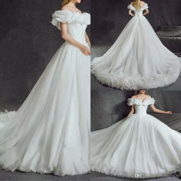 special elegant occasion wedding dresses tiered skirts mopping long section off shoulder tulle ball gowns cinderella, White
special elegant occasion wedding dresses tiered skirts mopping long section off shoulder tulle ball gowns cinderella, White