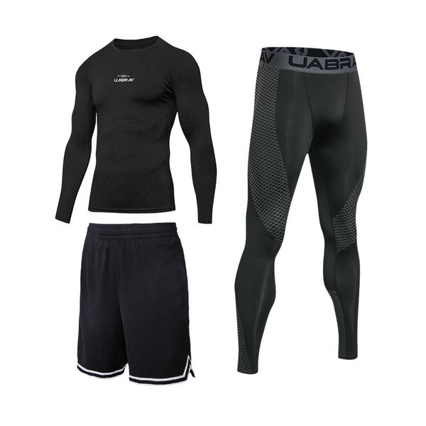 uabrav sports fitness three-piece sport suit round neck polyester sweatpants for men running fitness clothes men's sportswear, Black;blue
uabrav sports fitness three-piece sport suit round neck polyester sweatpants for men running fitness clothes men's sportswear, Black;blue