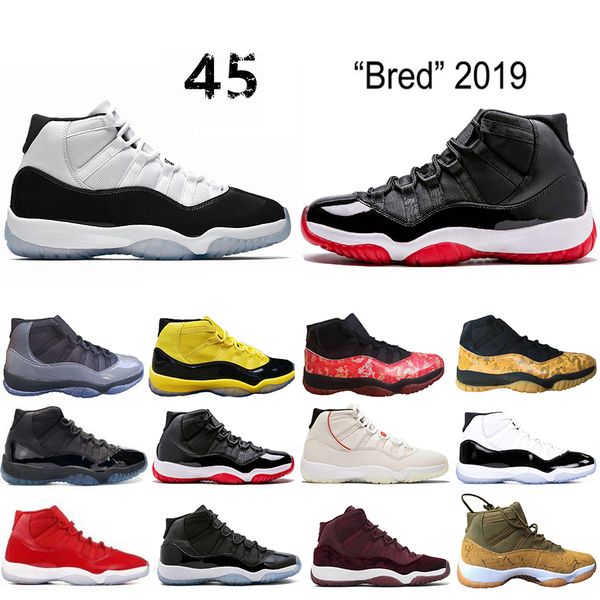 new arrival 2019 bred 11 basketball shoes 11s concord 45 se cool grey cap and gown platinum tint women mens trainers sports sneakers, White;red
new arrival 2019 bred 11 basketball shoes 11s concord 45 se cool grey cap and gown platinum tint women mens trainers sports sneakers, White;red