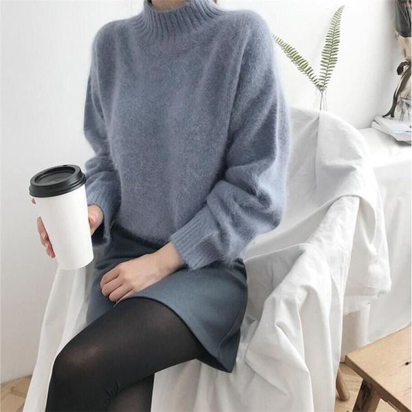 korean oversized mink cashmere sweaters elegant solid hairy knitted pullovers harajuku loose turtleneck sweaters 2019, White;black
korean oversized mink cashmere sweaters elegant solid hairy knitted pullovers harajuku loose turtleneck sweaters 2019, White;black