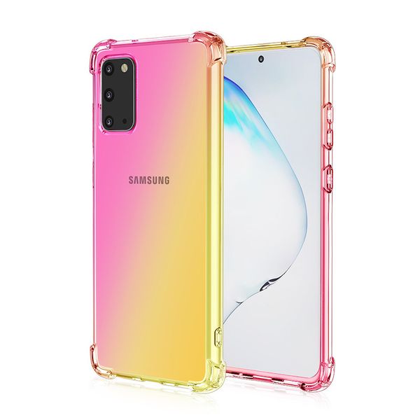 for samsung s20ultra s20 s20+ a51 a71 a01 a21 gradient dual color transparent tpu shockproof case for s10+ note10 pro huawei p30 pro
for samsung s20ultra s20 s20+ a51 a71 a01 a21 gradient dual color transparent tpu shockproof case for s10+ note10 pro huawei p30 pro