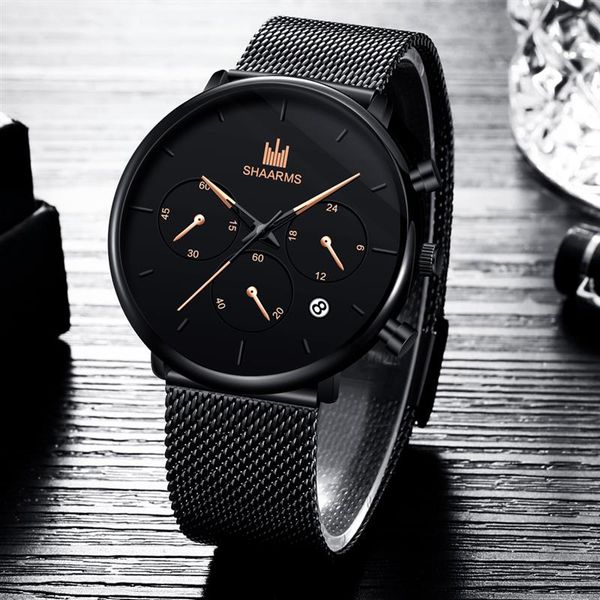 shaarms simple sports watch for men black mesh band quartz wristwatch male fashion automatic date watches relogio masculino, Slivery;brown
shaarms simple sports watch for men black mesh band quartz wristwatch male fashion automatic date watches relogio masculino, Slivery;brown