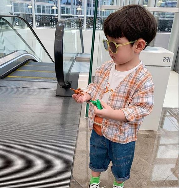 2019 new girls boys plaid coat autumn full sleeve cotton fashion kids coat 1-6 years pz56, Blue;gray
2019 new girls boys plaid coat autumn full sleeve cotton fashion kids coat 1-6 years pz56, Blue;gray