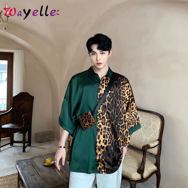 print leopard men short sleeve summer splice match bag loose casual shirts men streetwear vintage stage show party dress shirt, White;black
print leopard men short sleeve summer splice match bag loose casual shirts men streetwear vintage stage show party dress shirt, White;black