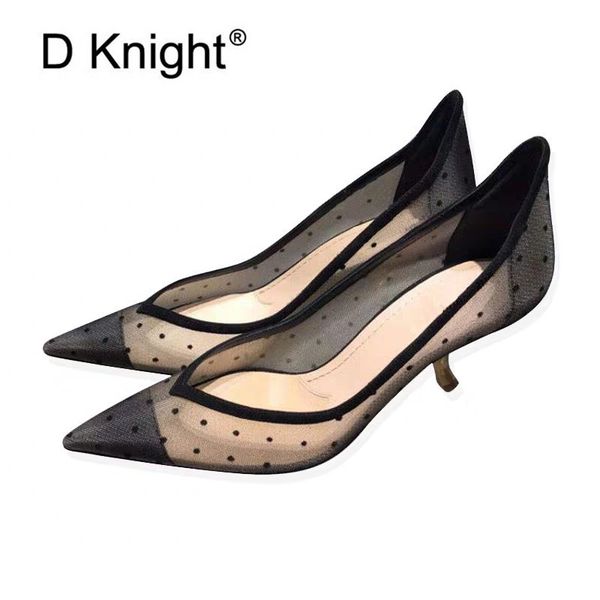 mesh lady high heel single shoes summer lace metal designer female stiletto shallow v mouth pointed toe women's pumps shoes, Black
mesh lady high heel single shoes summer lace metal designer female stiletto shallow v mouth pointed toe women's pumps shoes, Black