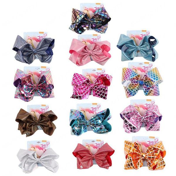 8 inch jo girl hair clip gradual change barrettes mermaid fish scales leather printed large hair bows clip hair accessories gifts, Slivery;white
8 inch jo girl hair clip gradual change barrettes mermaid fish scales leather printed large hair bows clip hair accessories gifts, Slivery;white