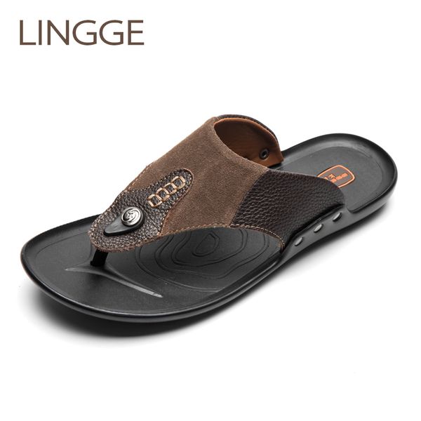 lingge new arrival brand men's flap flops men slippers summer beach walking slippers rivet men shoes size 38-44, Black
lingge new arrival brand men's flap flops men slippers summer beach walking slippers rivet men shoes size 38-44, Black