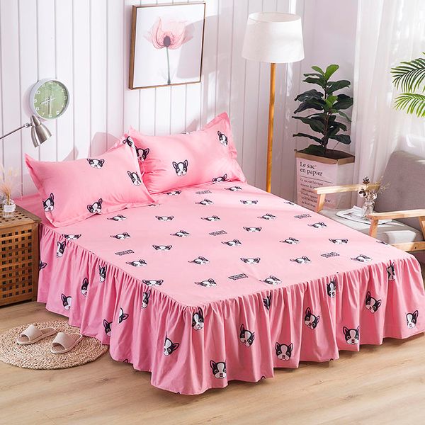 new waterproof cartoon dog printing bed skirt with surface bed mattress cover sheet home textile bed linens
new waterproof cartoon dog printing bed skirt with surface bed mattress cover sheet home textile bed linens