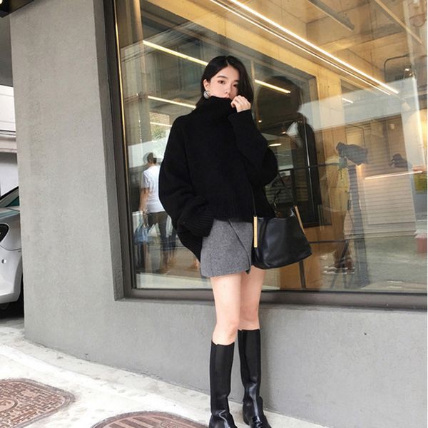 solid 2019 women knitted sweaters casual winter thickening pullover full sleeve loose oversized jumper warm outerwear feminino, White;black
solid 2019 women knitted sweaters casual winter thickening pullover full sleeve loose oversized jumper warm outerwear feminino, White;black