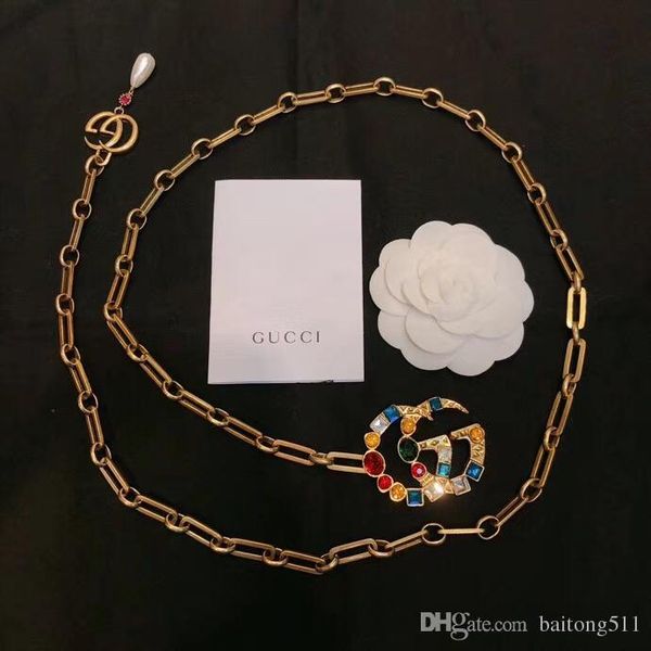 new fashion ladies pearl pendant crystal color diamond chain waist chain, ladies dress fashion wind belt, Black;brown
new fashion ladies pearl pendant crystal color diamond chain waist chain, ladies dress fashion wind belt, Black;brown