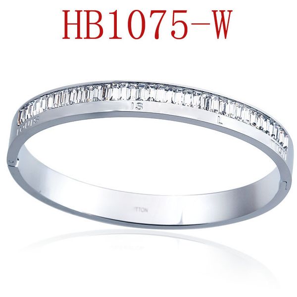 brand jewelry design ladies bracelet stainless steel bracelets single row women and mens diamond bracelets, Black