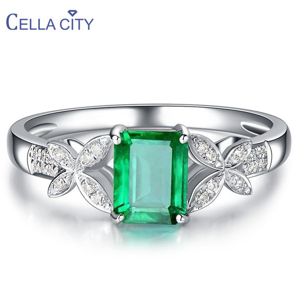 cellacity 925 silver ring with creative rectangle emerald gemstone silver elegant lady jewelry adjust size party gift wholesale, Golden;silver
cellacity 925 silver ring with creative rectangle emerald gemstone silver elegant lady jewelry adjust size party gift wholesale, Golden;silver