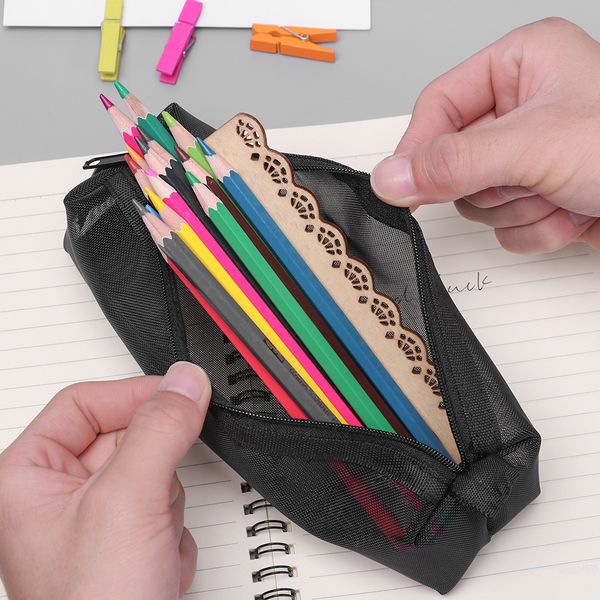 19*4.5*4.5cm zippered transparent stationery storage pen bag nylon mesh pencil case office student pen box
19*4.5*4.5cm zippered transparent stationery storage pen bag nylon mesh pencil case office student pen box