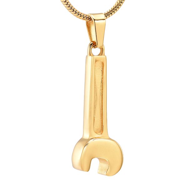 lkj10527 personalized high polishing gold wrench urn necklace men women cremation jewelry for loss of love funeral urns casket, Silver
lkj10527 personalized high polishing gold wrench urn necklace men women cremation jewelry for loss of love funeral urns casket, Silver
