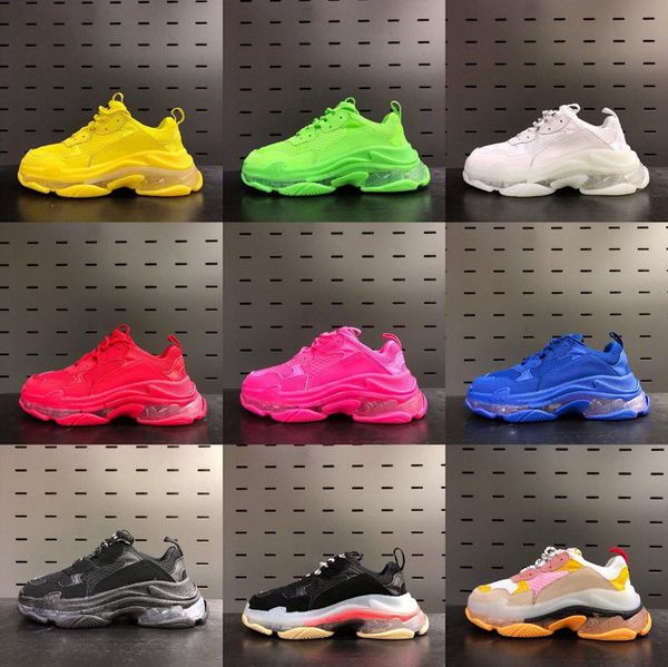 #13;balenciaga triple s pink green blue men women platform casual shoes designer crystal bottom sneakers size 36-45, Black 
#13;balenciaga triple s pink green blue men women platform casual shoes designer crystal bottom sneakers size 36-45, Black