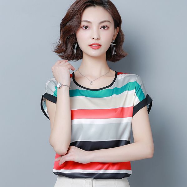 4xl plus size summer women blouses 2019 new casual satin silk blouse slim short sleeve o-neck blusa feminina shirts print, White
4xl plus size summer women blouses 2019 new casual satin silk blouse slim short sleeve o-neck blusa feminina shirts print, White