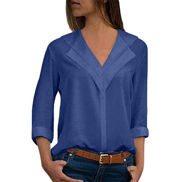 women's blouses & shirts women solid long sleeve girl fashion chiffon shirt office ladies plain roll lady blouse, White
women's blouses & shirts women solid long sleeve girl fashion chiffon shirt office ladies plain roll lady blouse, White