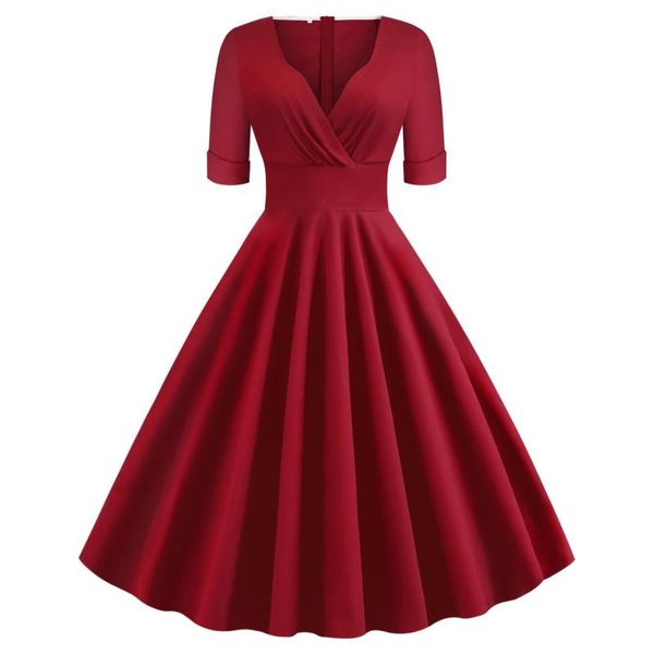 50s 60s ретро урожай платье vd1261 женщины с коротким рукавом v шеи элегантный хлопок rockabilly платье дамы элегантная одежда, Black;gray
50s 60s ретро урожай платье vd1261 женщины с коротким рукавом v шеи элегантный хлопок rockabilly платье дамы элегантная одежда, Black;gray