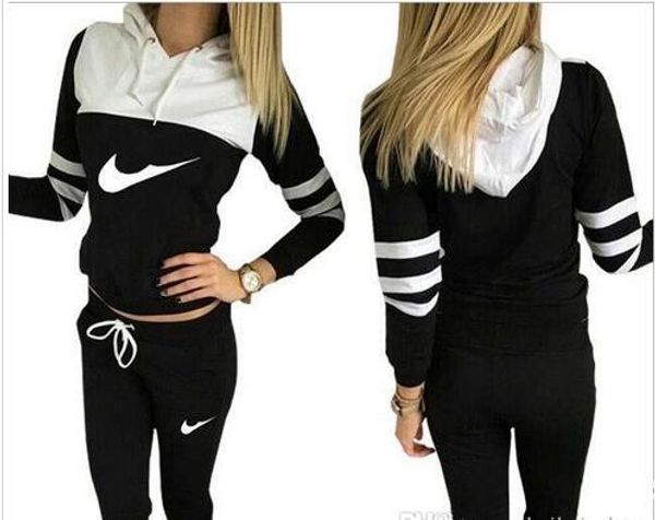 new women active set tracksuits hoodies sweatshirt +pant running sport track suits 2 pieces jogging sets survetement femme clothes, Black
new women active set tracksuits hoodies sweatshirt +pant running sport track suits 2 pieces jogging sets survetement femme clothes, Black