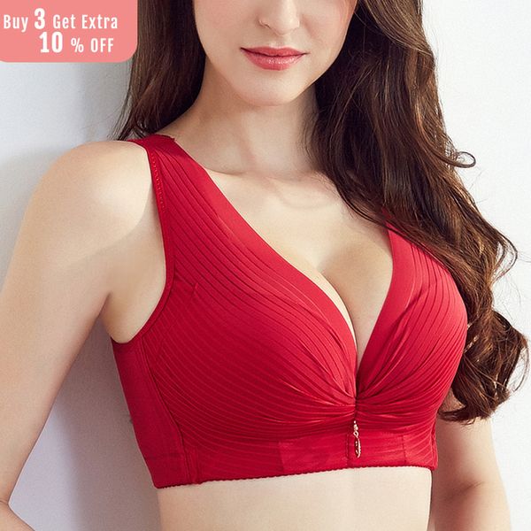 fallsweet women plunge vest bra deep v wireless brassiere plus size wide strap underwear c / d cup u back bras femme, Red;black
fallsweet women plunge vest bra deep v wireless brassiere plus size wide strap underwear c / d cup u back bras femme, Red;black