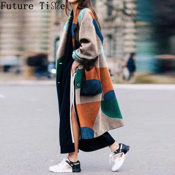 future time 2019 new women long wool blend winter autumn long sleeve color collision coat&jacket plus size ladies coats n1913, Black
future time 2019 new women long wool blend winter autumn long sleeve color collision coat&jacket plus size ladies coats n1913, Black