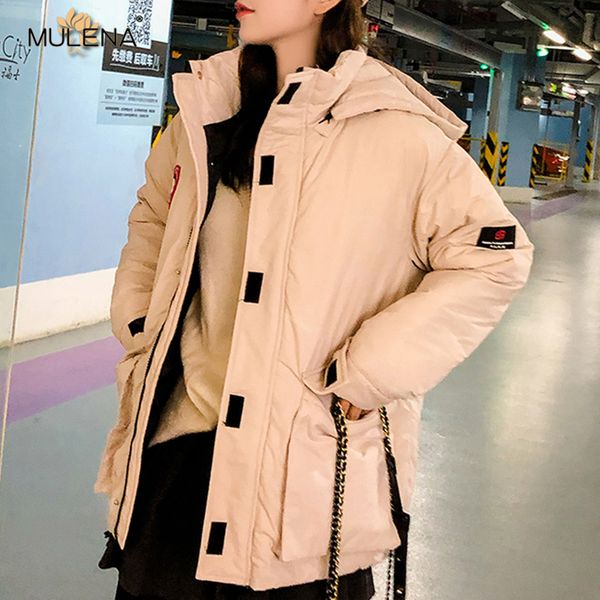 mulena plus size slim embroidery down cotton down coats women solid hat detachable standing collar zipper pockets outcoat female, Black
mulena plus size slim embroidery down cotton down coats women solid hat detachable standing collar zipper pockets outcoat female, Black