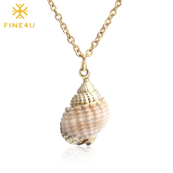 fine4u n190 summer beach jewelry tiny natural sea shell conch pendant necklaces stainless steel chain necklace 2019 boho jewelry, Silver
fine4u n190 summer beach jewelry tiny natural sea shell conch pendant necklaces stainless steel chain necklace 2019 boho jewelry, Silver
